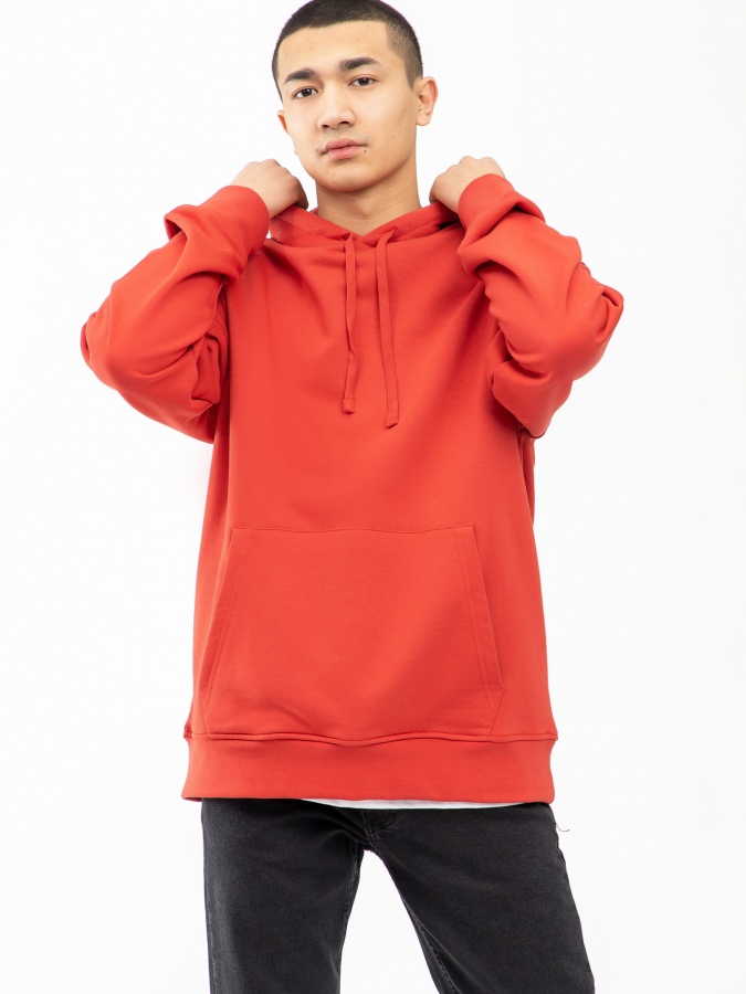 Hoodie qisqa uzunligi qizil M  SS23CA2N-2-12404