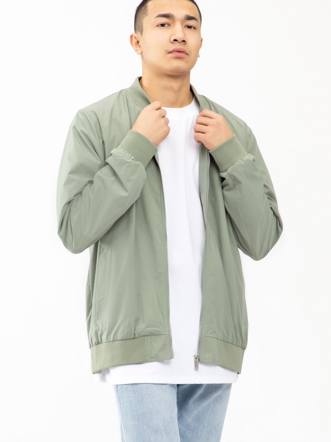 Ветровка короткая длина Green L SS23CA1N-27-12297