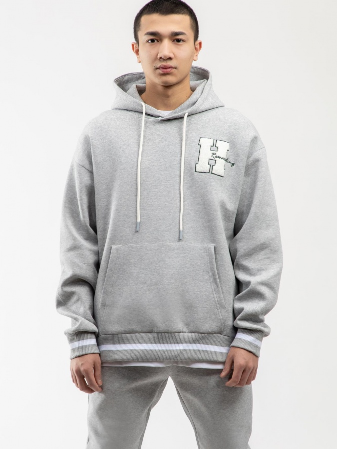 Hoodie qisqa uzunligi kulrang M  SS23CA2S-2-12555