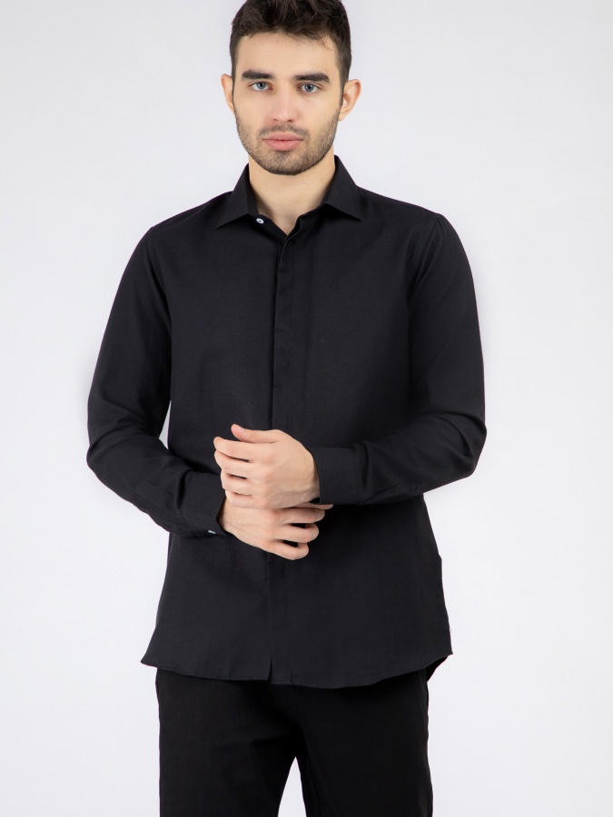 Qora ko'ylak uzun qisma  SS22CL2N-19-4-11631