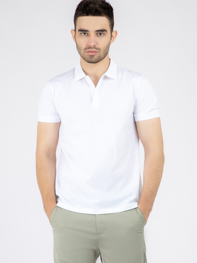 Qisqa yengli polo White XL SS22CA2N-17-1-10799