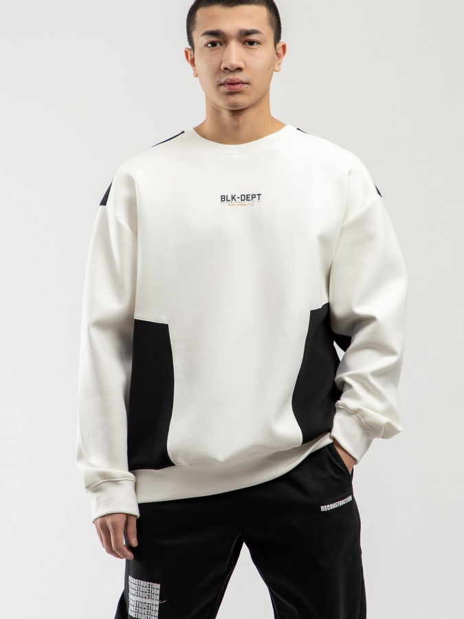 Sweatshirt qisqa uzunlikdagi oq XL  SS23CA2N-2-12291