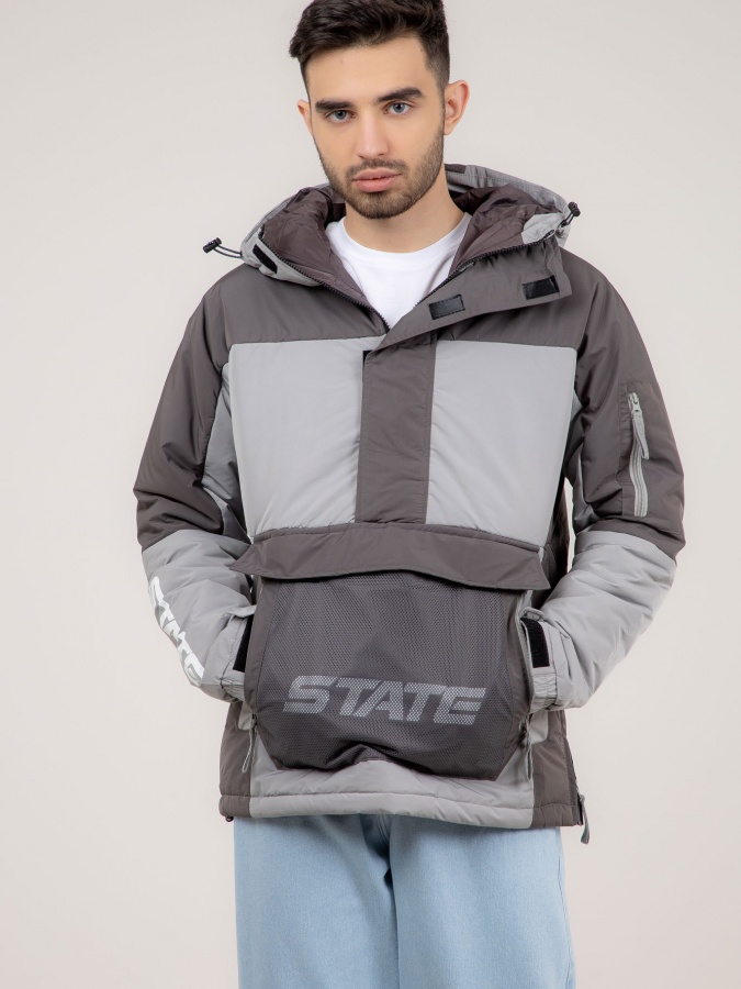 Qisqa uzunlikdagi anorak Grey L  AW21CA1N-40-10203