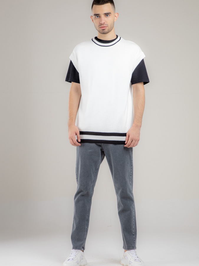 Terra Pro yengsiz kozok, erkaklar uchun, oq L paxta  AW21CA2N-29-10618