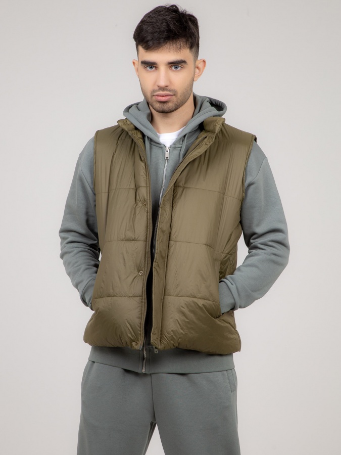 Yelek qisqa uzunlik xaki S  SS22CA1N-32-21-10863