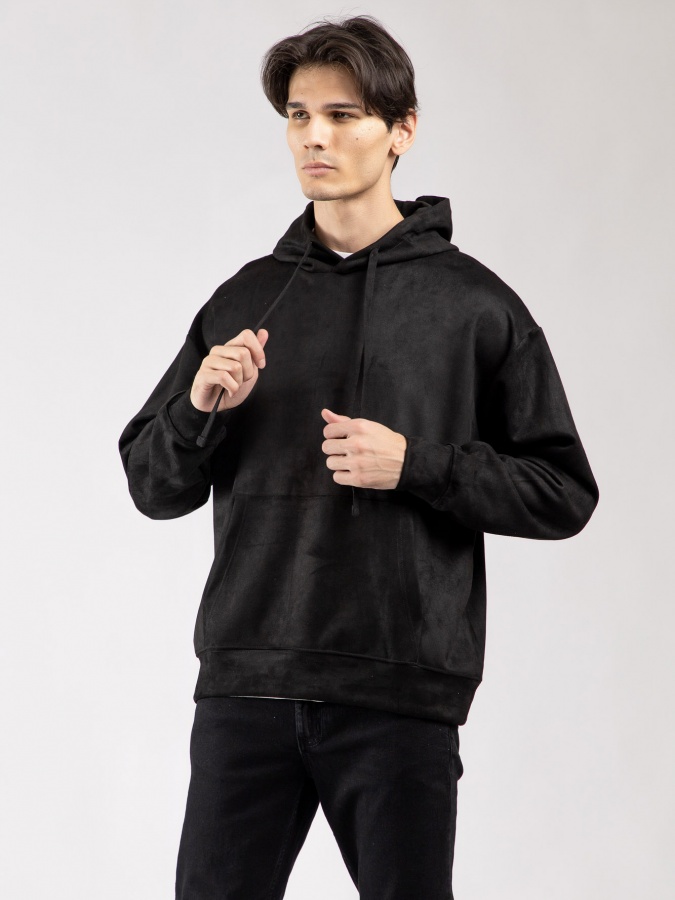 Sweatshirt qisqa uzunligi qora XL  SS23CA2N-2-12275