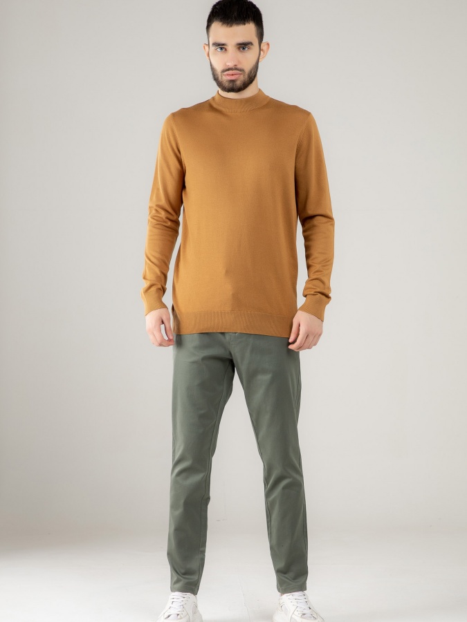 Jumper uzun qisma Terra Pro, erkaklar uchun, rayon Clay Brown L  AW21CA2N-29-10574