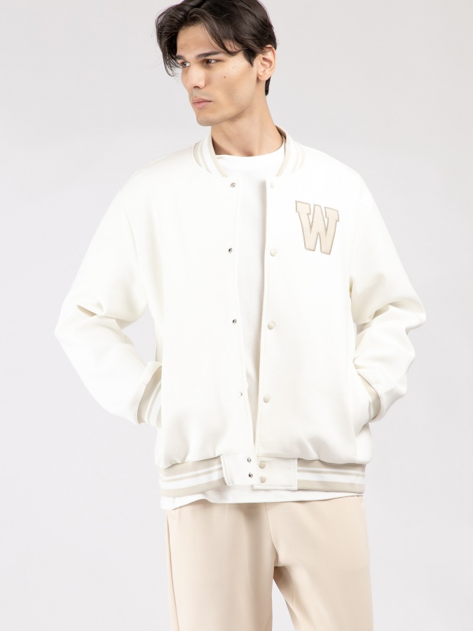 Windbreaker qisqa uzunligi oq M SS23CA1N-27-12372