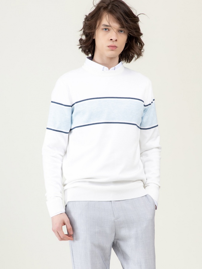 Jumper uzun yengli moviy S  SS23CA2N-29-12360
