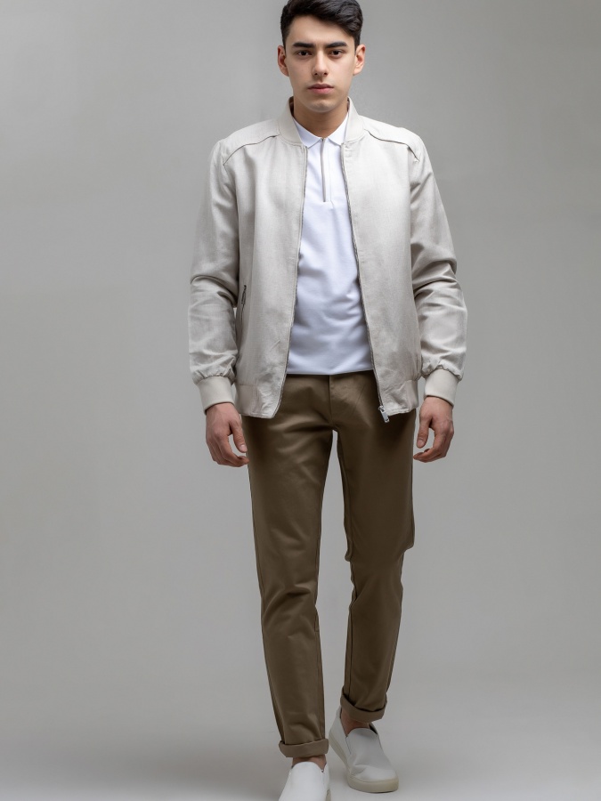 Ветровка Короткая Длина Terra Pro, для мужчин, лён Beige M SS21CA1N-27-14-9498