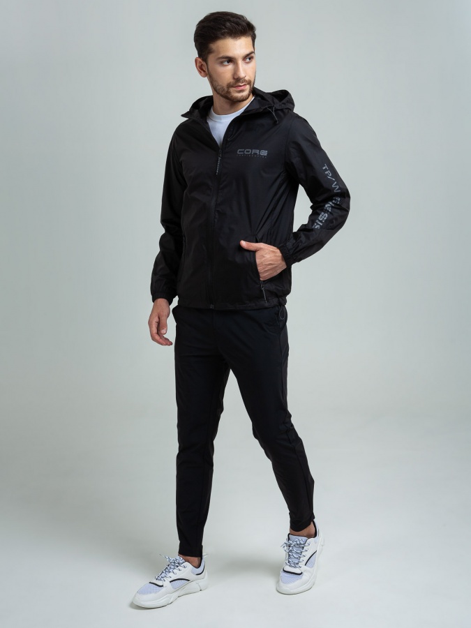 Windbreaker qisqa Terra Pro, erkaklar uchun, polyester qora S  SS20CA1N-27-4-7204