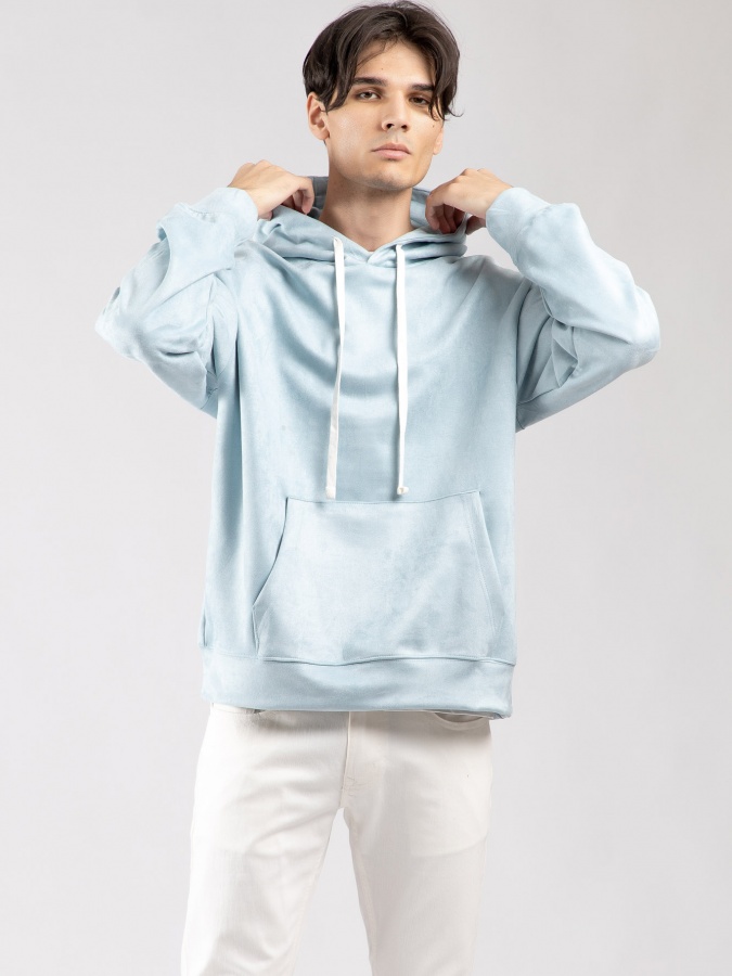 Sweatshirt qisqa uzunligi Blue M  SS23CA2N-2-12275