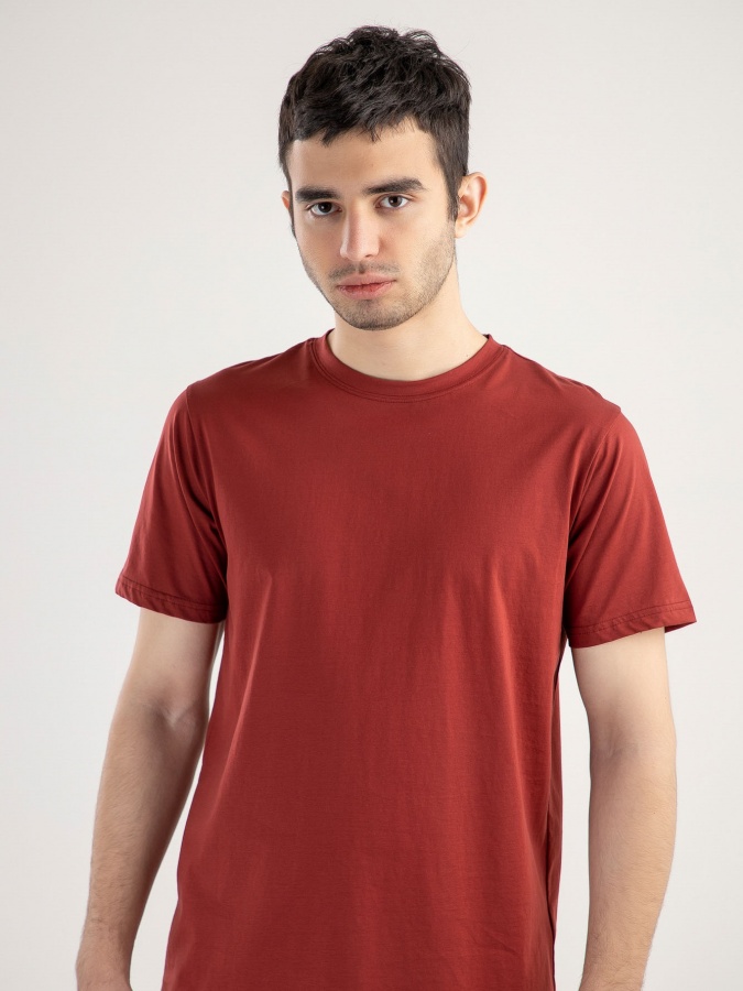 T-shirt Terra Pro qisqa qisma, erkaklar uchun, Dark Red XL mercirized paxta SS21CA2N-25-10109