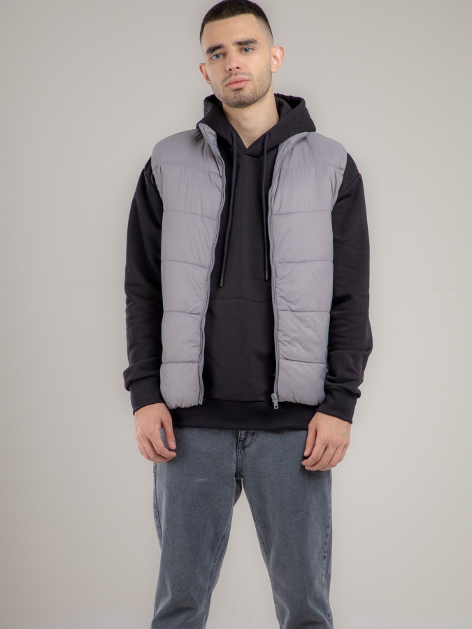 Yelek Terra Pro qisqa uzunligi, erkaklar uchun, Grey XL polyester  AW21CA1N-32-10103