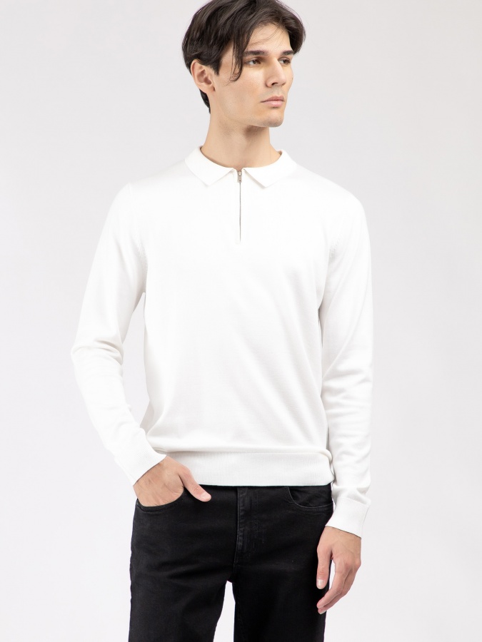 Jumper uzun yengli oq XL  SS23CA2N-29-12361
