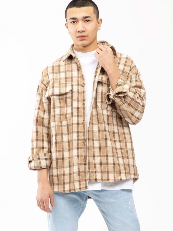 Beige m uzun yengli ko'ylak  SS23CA2N-19-12289