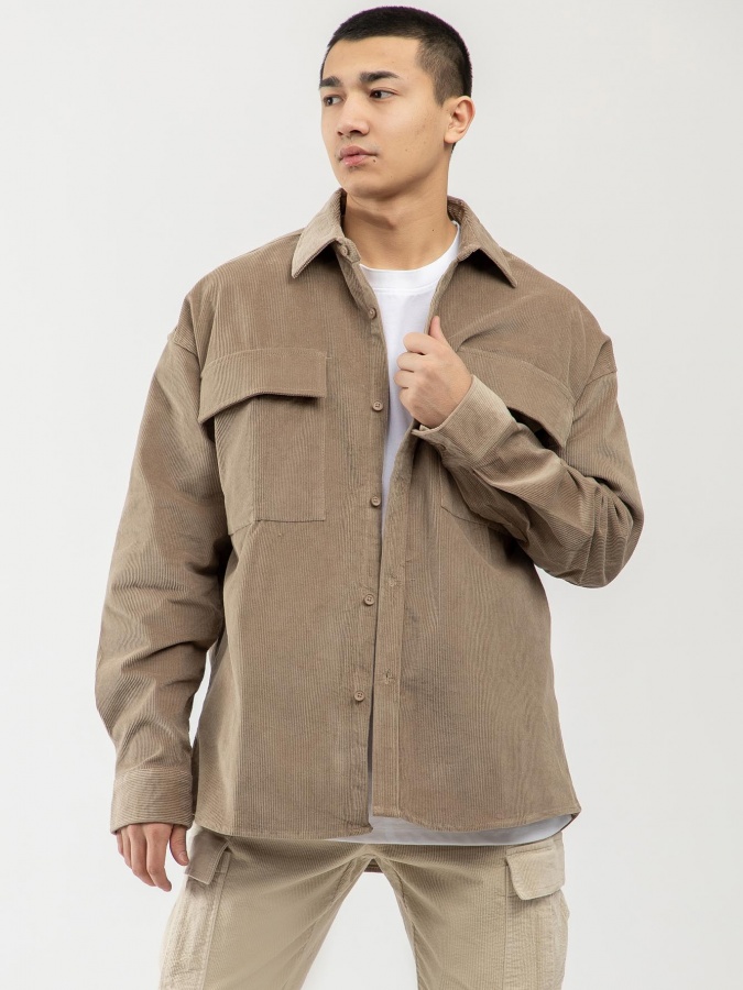 Beige S uzun yengli ko'ylak  SS23CA2N-19-12281