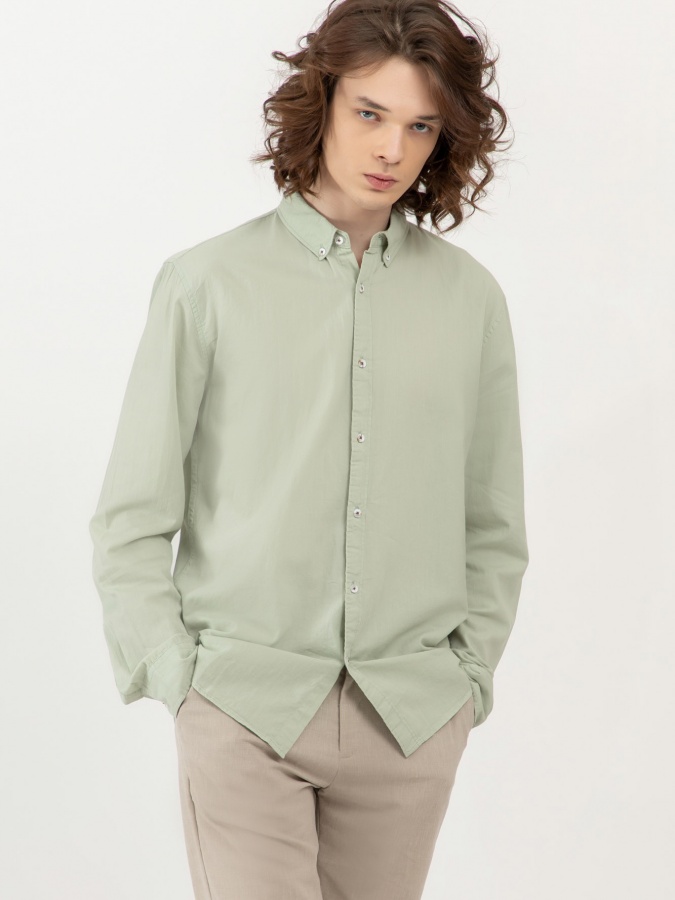 Yashil XL uzun yengli ko'ylak  SS23CA2N-19-12587