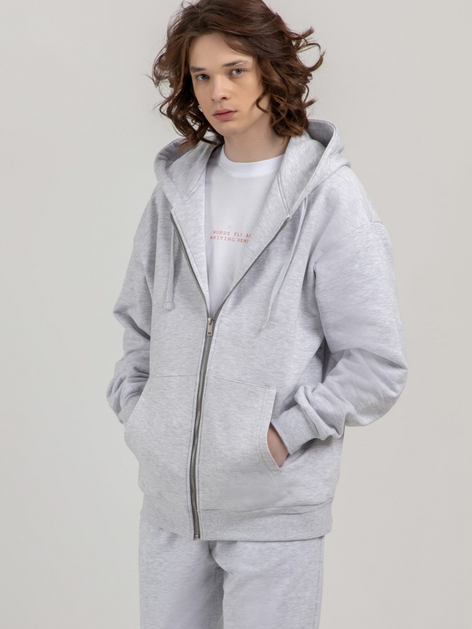 Толстовка короткая длина Grey XL SS23CA2N-2-12402