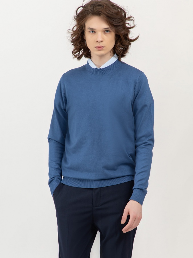 Jumper uzun yengli moviy m  SS23CA2N-29-12362