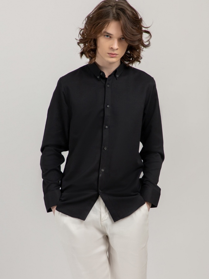 Рубашка длинный рукав Black L SS23CA2N-19-12434