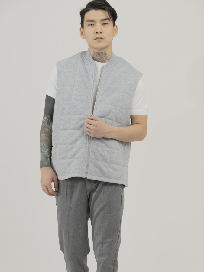 Жилетка короткая длина Grey L SS23CA1N-32-12335