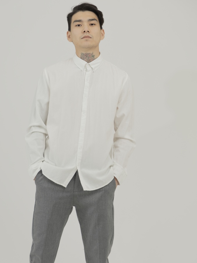 Рубашка длинный рукав White S SS23CA2N-19-12579