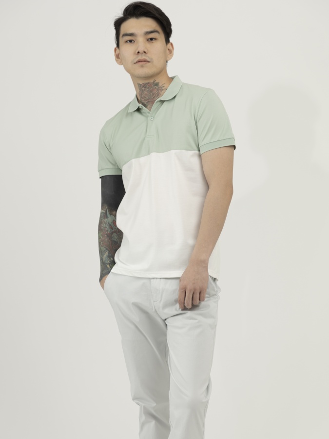 Polo yashil L qisqa qisma  SS23CA2N-17-12582