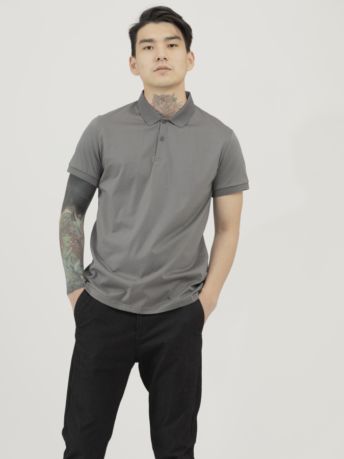 Polo qisqa qisma Dark Grey L  SS23CA2N-17-12279