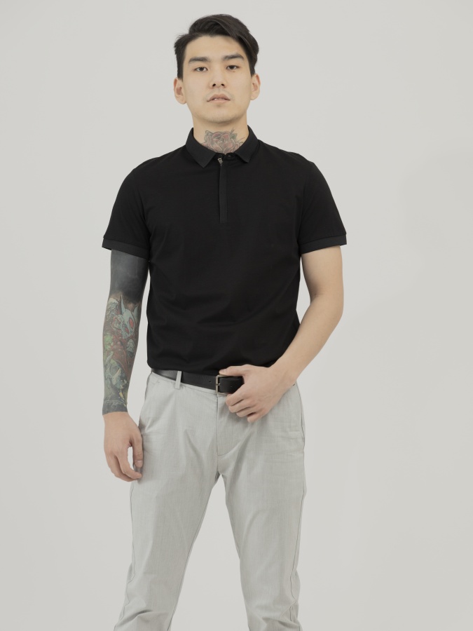 Polo qisqa qisma qora XXL  SS23CA2N-17-12522