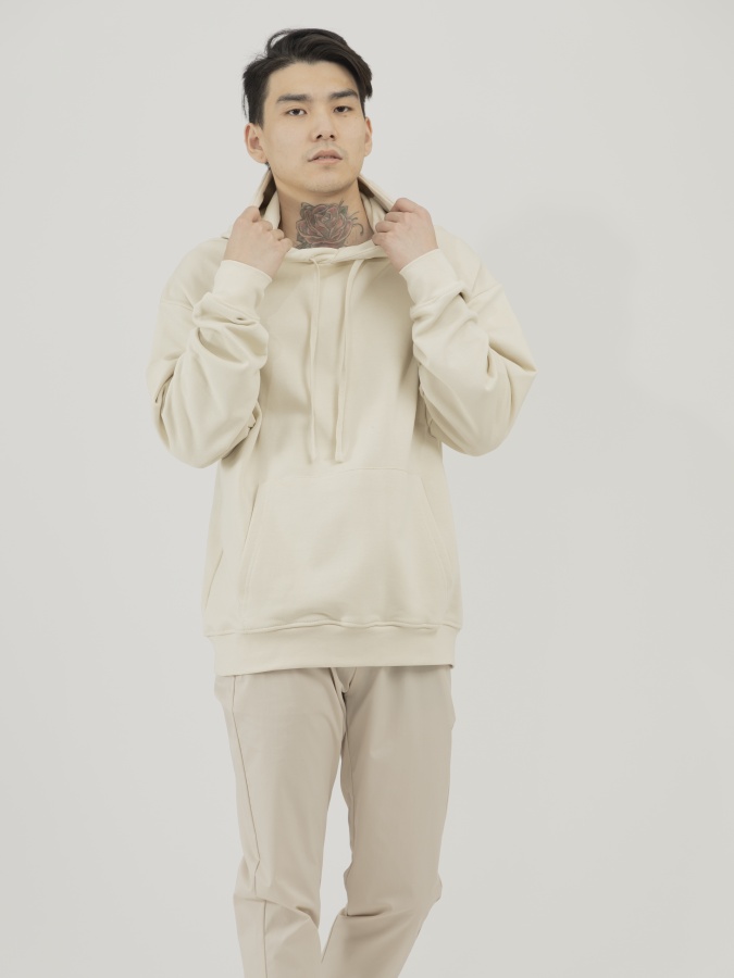 Hoodie qisqa uzunligi Whisper White L  SS23CA2N-2-12404