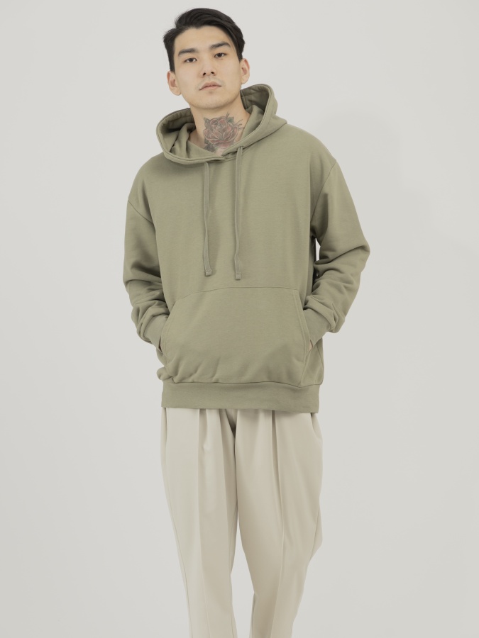 Толстовка короткая длина Khaki S AW22CA2N-2-11926