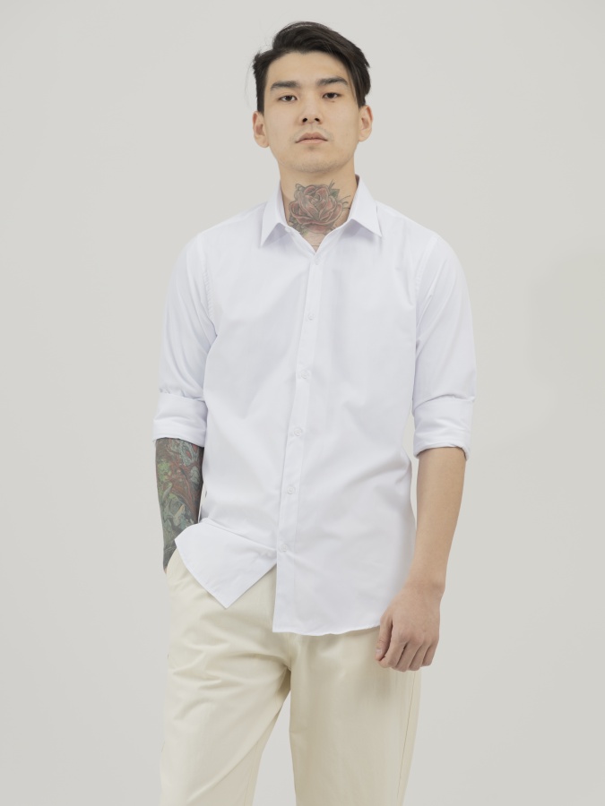 Рубашка длинный рукав White S SS23CL2N-19-12458