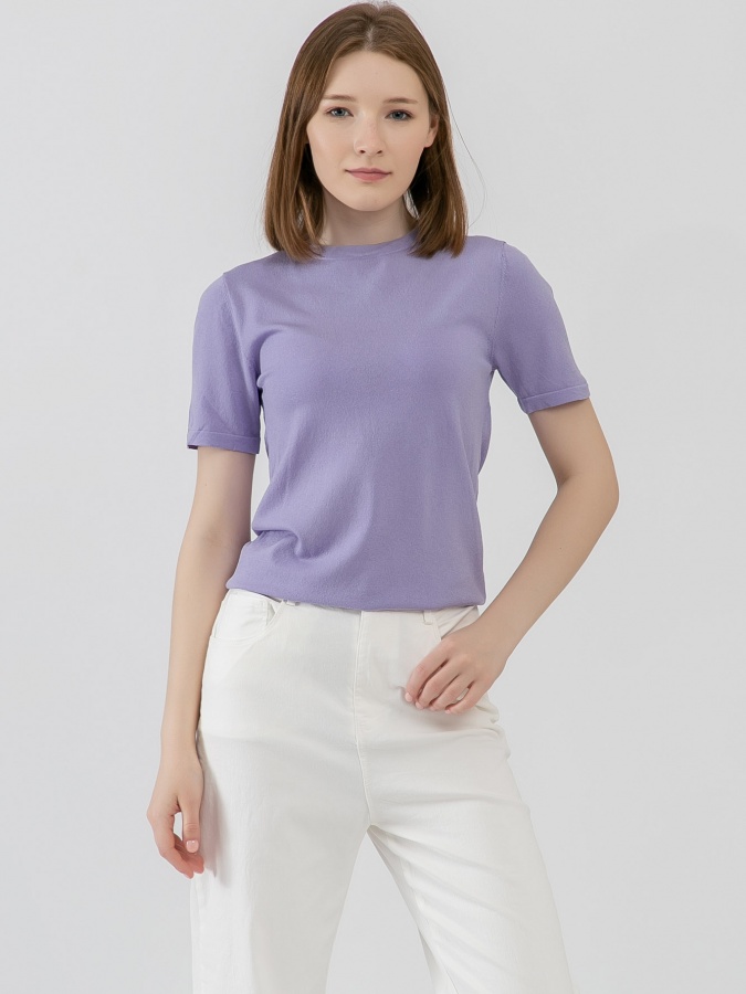 Ayollar jumper qisqa qisma Lilac M  SS23WES471