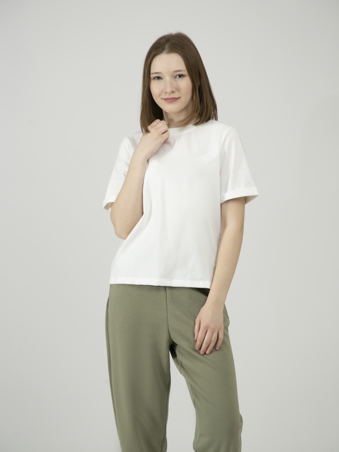 Женская футболка короткий рукав White L SS23WES223