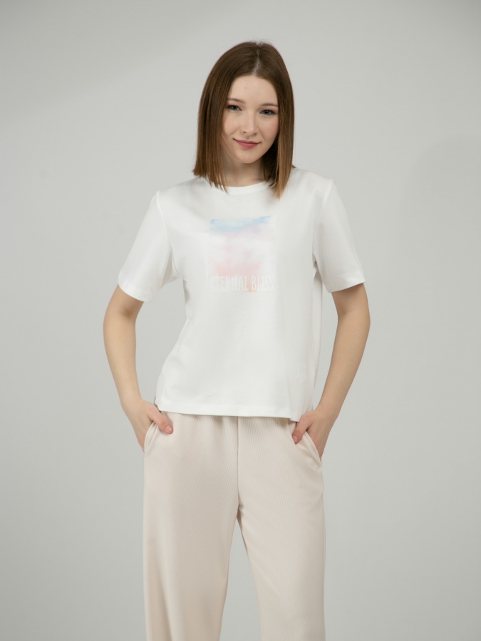 Женская футболка короткий рукав White XL SS23WES286