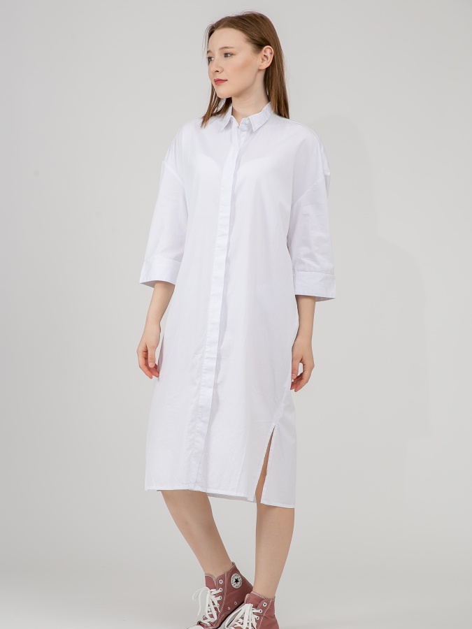 Oq XXL uzun yengli libos  SS23WES019