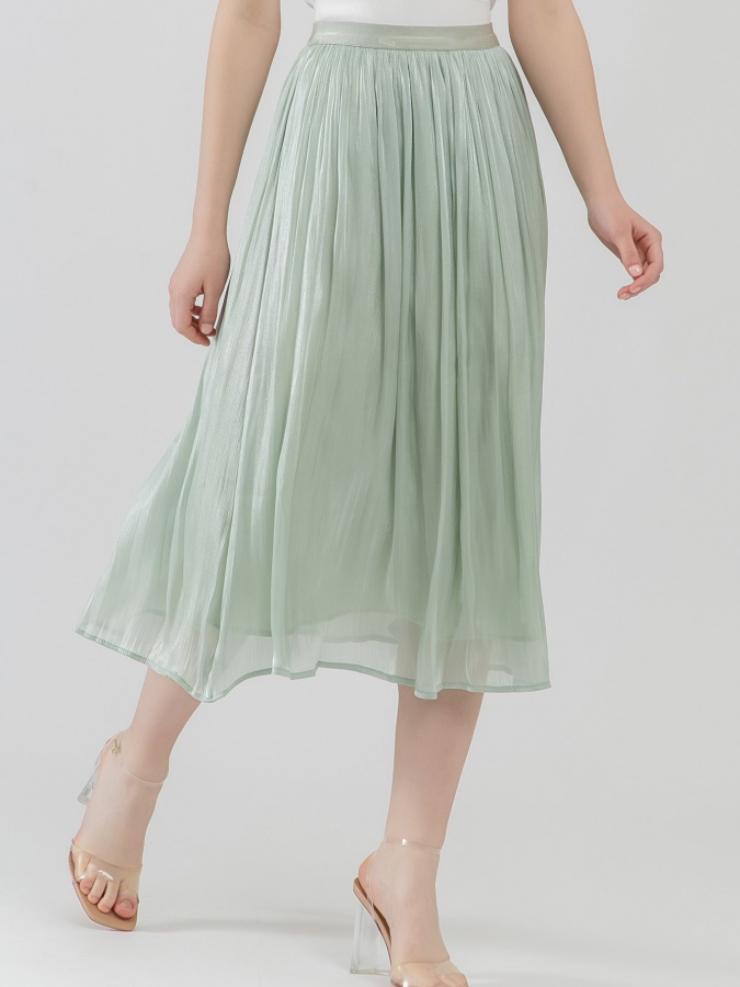 Midi yashil choy bo'lmagan yubka   SS23WES370