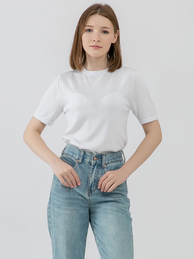 Ayollar jumper qisqa qisma oq L  SS23WES471