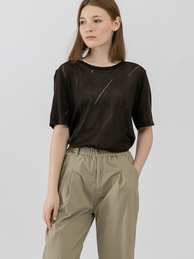 Ayollar jumper qisqa qisma grafit Non  SS23WES368
