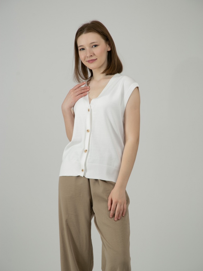 Женская жилетка White M SS23WES175