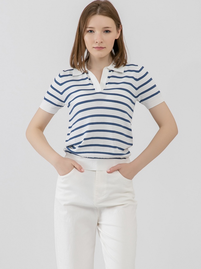 Ayollar jumper qisqa qisma Blue M  SS23WES174