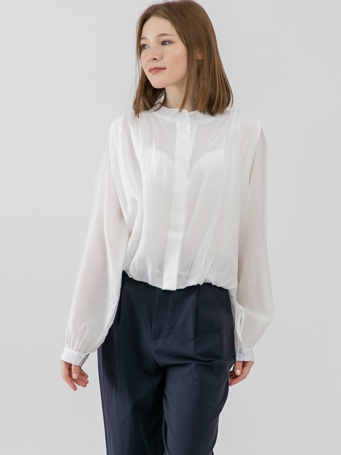 Bluzka uzun qisma oq Non  SS23WES389