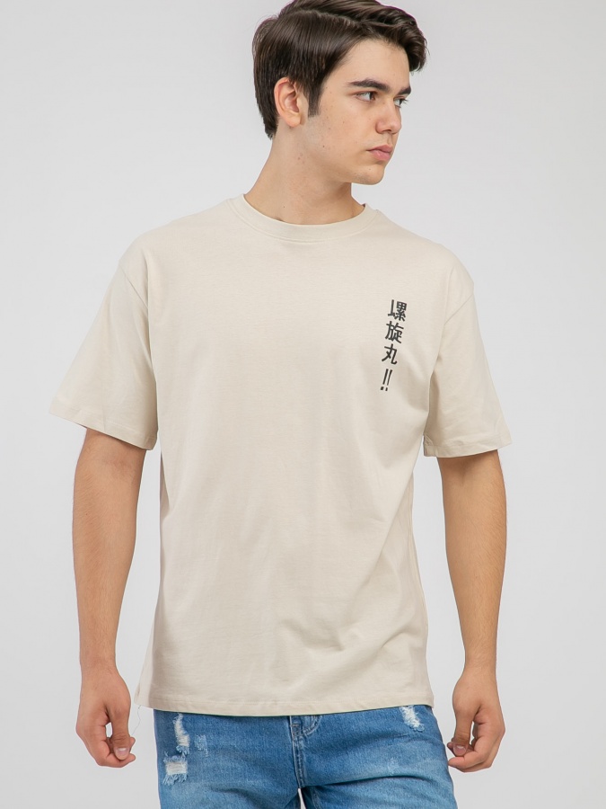 Beige M qisqa yengli futbolka  SS23CA2N-25-18647