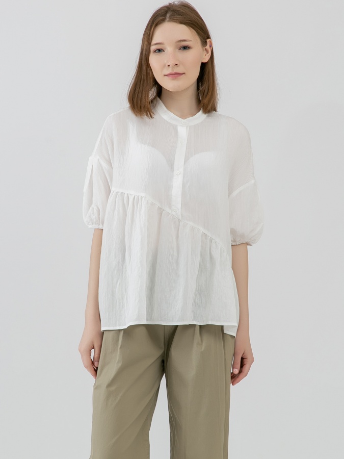Блузка короткий рукав White Non SS23WES560