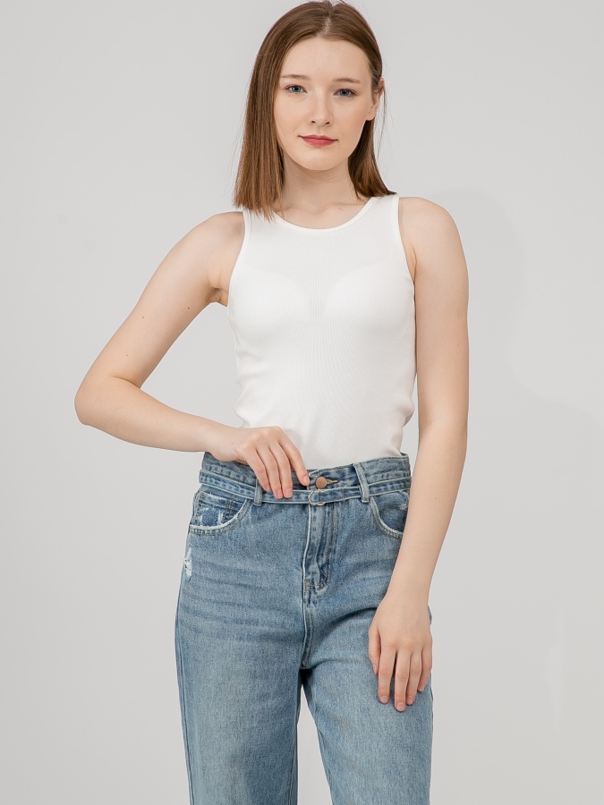 Женская майка White L SS23WES137