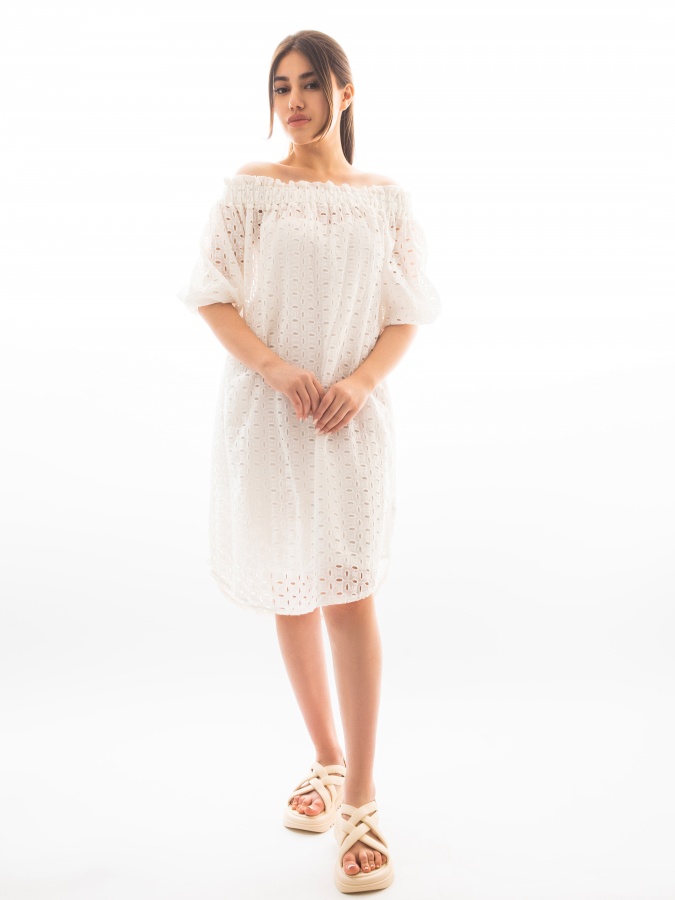 Платье короткий рукав White S SS23WES157