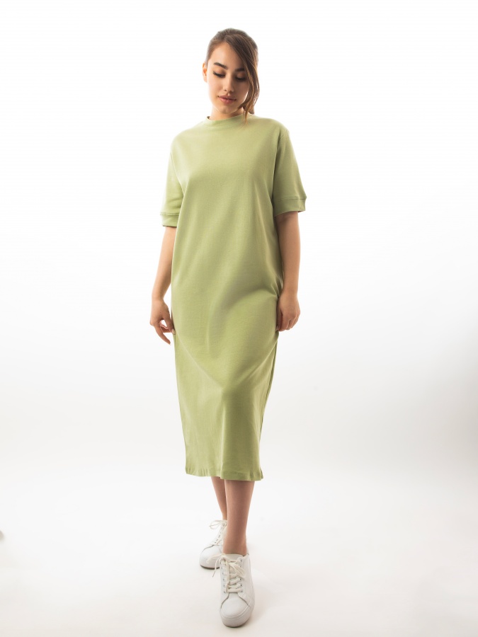 Платье короткий рукав Green Tea S SS23WES456