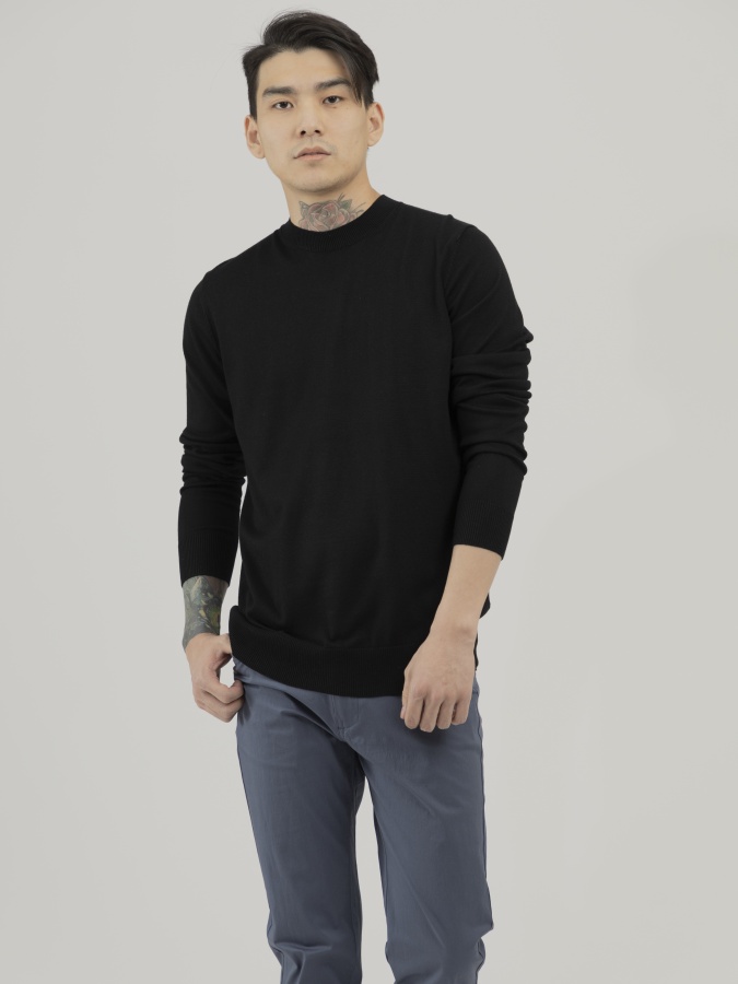 Jumper uzun qisma qora L  SS23CA2N-29-12362