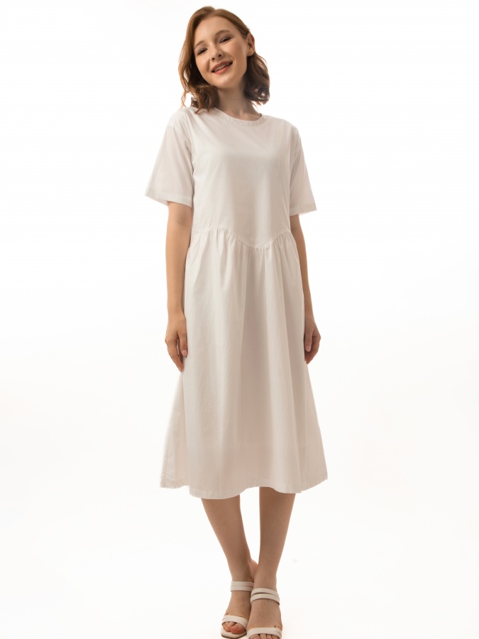 Платье короткий рукав White XL SS23WES121